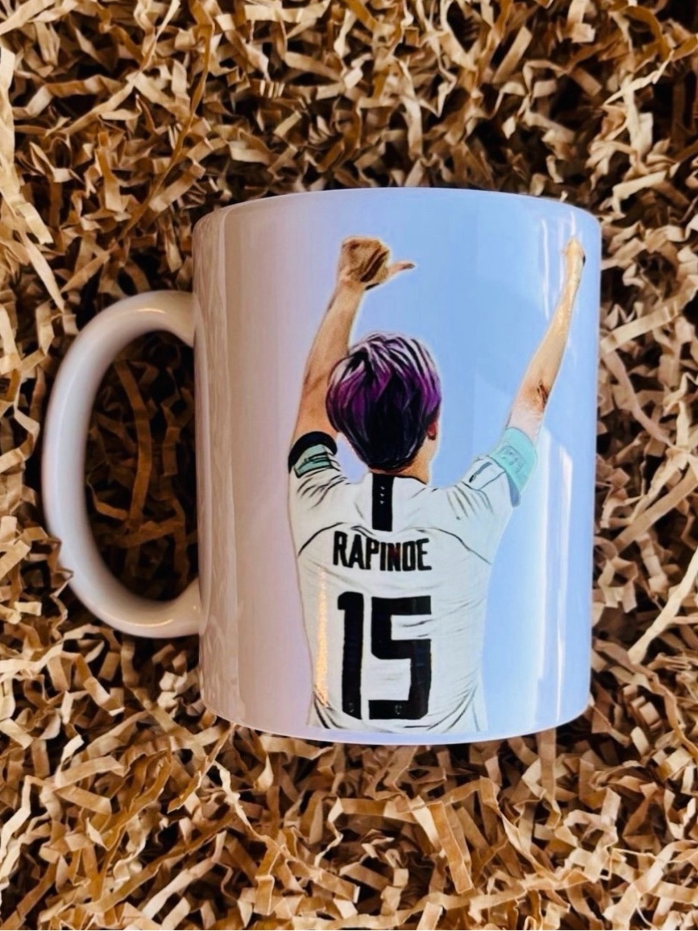 Megan Rapinoe USWNT US Women Soccer Football White Coffee Mug